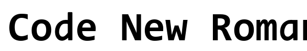 Code New Roman font preview